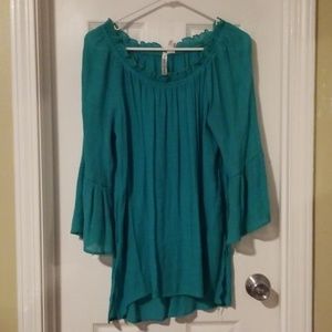 Teal blouse